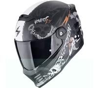 Casco moto integrale Scorpion COVERT FX SKULLZ nero opaco-grigio-oro XS