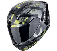 Scorpion EXO-391 Clutter, casco integrale M male Nero/Argento/Giallo Fluo