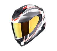 Casco moto integrale Scorpion EXO-520 EVO AIR LENA bianco-argento-rosso opaco 2XL