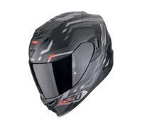 Casco moto integrale Scorpion EXO-520 EVO AIR RANKA nero-argento-rosso opaco Saldi S