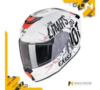 Casco moto integrale Scorpion EXO EXO-JNR Air BOUM Bianco Lucido Nero - M