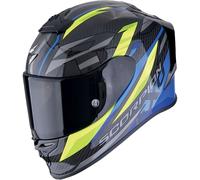Casco moto integrale Scorpion EXO-R1 EVO CARBON AIR RUNNER nero-blu-giallo fluo S