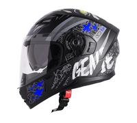 Casco moto integrale Steelbird SBA-21 "GENIE" con protezione solare interna...
