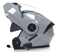 Casco Moto Integrato Bluetooth Modulare Flip Full Face Apribile con Doppia Visiera Caschi Speaker Integrato Microfono per Risposta Automatica Donna o Uomo Certificazione ECE
