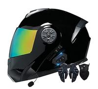 Casco Moto Integrato Bluetooth Modulare Flip Full Face Apribile con Doppia Visiera Caschi Speaker Integrato Microfono per Risposta Automatica Donna o Uomo Certificazione ECE