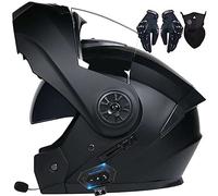 Casco Moto Integrato Bluetooth Modulare Flip Full Face Apribile con Doppia Visiera Caschi Speaker Integrato Microfono per Risposta Automatica Donna o Uomo Certificazione ECE