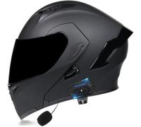 Casco Moto Integrato Bluetooth Modulare Flip Full Face Apribile con Doppia Visiera Caschi Speaker Integrato Microfono per Risposta Automatica Donna o Uomo Certificazione ECE