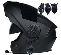 Casco Moto Integrato Bluetooth Modulare Flip Full Face Apribile con Doppia Visiera Caschi Speaker Integrato Microfono per Risposta Automatica Donna o Uomo Certificazione ECE