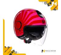 Casco moto Jet AGV ETERES Tropea Lucido Rosso - XL