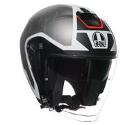 CASCO MOTO JET AGV IRIDES Trieste nero bianco rosso TAGLIA L helmet
