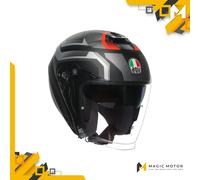 Casco moto Jet AGV IRIDES Zurigo Opaco Argento - XXL