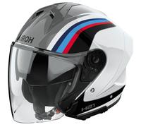 Casco moto jet Airoh H21 Arrow grigio-bianco lucido XL