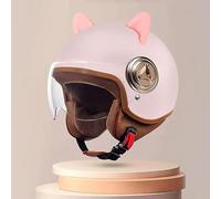 Casco Moto Jet Bambino Casco Moto Bambino Omologato ECE Casco Scooter Per Bambini E Bambine Con Visiera Antigraffio C,54-61cm