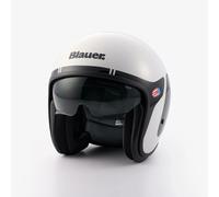 Casco Jet Blauer Pilot 06 Go Grafica Bianco Nero Lucido XL