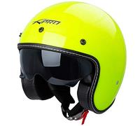 Casco Moto Jet Cafe Racer Omologato ECE 22-06 Parasole scooter Fluo M