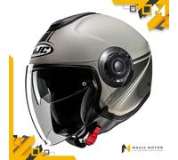 Casco Moto Jet HJC i40N L VISION Grigio Opaco