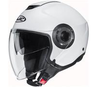 Casco moto jet HJC i40N Solid semi piatto bianco perla S
