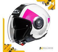 Casco Moto Jet HJC i40N XS PYLE Bianco Lucido