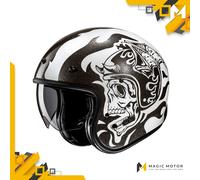 Casco Moto Jet HJC V31 M FLAME Bianco Lucido