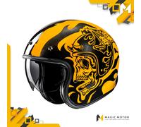 Casco Moto Jet HJC V31 M FLAME Giallo Lucido
