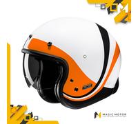 Casco Moto Jet HJC V31 S EMGO Bianco Lucido