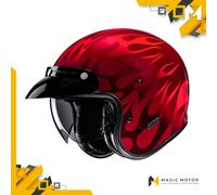 Casco Moto Jet HJC V31 S FIRO Rosso Lucido