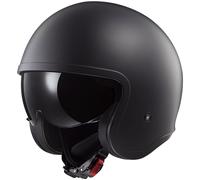 Casco moto jet LS2 OF599 Spitfire II Solid nero opaco XS