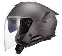 Casco moto jet LS2 OF618 Verso II Solid titanio opaco 3XL
