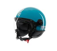 Casco Moto Jet MOMO DESIGN FGTR Classic E2206 Candy Lake Blu/White