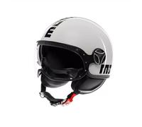 Casco Moto Jet MOMO DESIGN FGTR EVO E2206 MONO WHITE QUARZ/BLACK