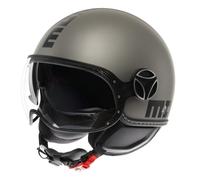 Casco Moto Jet MOMO DESIGN FGTR EVO E2206# Titanio Frost Grigio-Nero Opaco 004