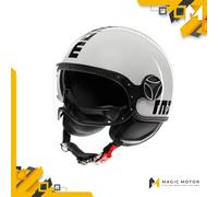 Casco moto Jet MOMO Design FGTR EVO SOLID Lucido Bianco - M