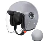 Casco Moto Jets, Caschi Antinfortunistica Con Visiera, Traspirante Casco Scooter Uomo Donna, Aperto Moto Mezzo Jets Vintage, Sicurezza Anti-Collisione Adulto