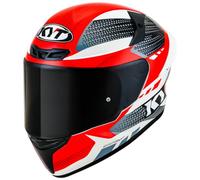 Casco Moto KYT TT Course Gear Blk, Nero/Rosso, Taglia XL