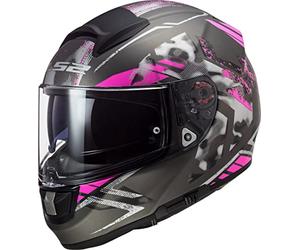 Casco moto LS2 FF397 VECTOR FT2 STENCIL TITANIUM PURPLE, Nero/Viola, L