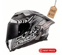 Casco moto LS2 FF807 DRAGON Enthum Silver GRATIS visiera scura e pinlock...