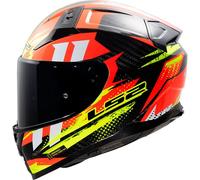 Casco moto LS2 FF811 VECTOR 2 C ROSSO TANTICO H-V GIALLO (include