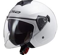 Casco moto LS2 OF573 TWISTER II SINGLE MONO Bianco, Bianco, XL