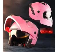 Casco Moto Modulare Apribile A Doppia Visiera - Calotta In ABS Resistente Agli Urti - Design Leggero E Ventilato - Ideale Per MTB, Dirt Bike, Downhill, E-Bike E Scooter,B-52~63cm