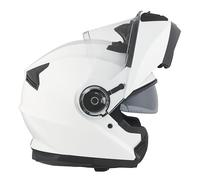 Casco Moto Modulare BHR 836 FLIP-UP, Casco Moto Apribile Omologato ECE 22.06 Con Schermo Parasole, Doppia Visiera Antigraffio e Sgancio Micrometrico, Utilizzo Touring e Cittadino, Bianco M