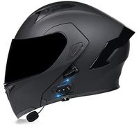 Casco Moto Modulare Bluetooth Integrato, Casco Moto Integrale Con Doppia Visiera Anteriore Ribaltabile Antiappannamento, Casco Da Corsa Certificato DOT/ECE Per Uomini Adulti, Donne E3,M=57-58CM