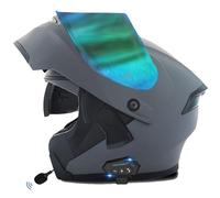 Casco Moto Modulare Bluetooth Omologato ECEDOT Caschi Integrale Apribili E Modulari Con Doppia Visiera Elmetto Integrato Apribile Gli Altoparlanti Integrati Sono Reattivi W,L:59-60CM