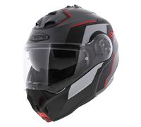 Casco moto modulare Caberg Duke Evo Move nero opaco grigio rosso