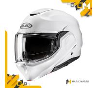 Casco Moto Modulare HJC F100 M SOLID Bianco Lucido