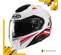 Casco Moto Modulare HJC i91 L TRICUS Bianco Lucido