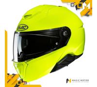 Casco moto Modulare HJC i91 SOLID FLUORESCENT GREEN - XXL