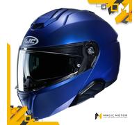 Casco moto Modulare HJC i91 SOLID SEMI FLAT METALLIC BLUE - XXL