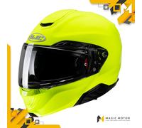 Casco moto modulare HJC RPHA 91 SOLID FLUORESCENT GREEN Giallo Lucido Neon - S