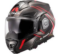 Casco moto modulare LS2 FF901 Advant XC Future II nero-rosso L
