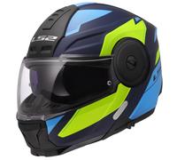 Casco moto modulare LS2 FF902 Scope II Duria blu-giallo fluo M